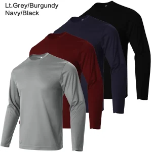 4-piece men's quick drying long sleeved T-shirt