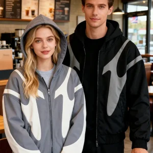 Unisex Zip Up Hoodie Winter Jacket