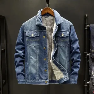 Thickened Fleece-Lined Denim Jacket