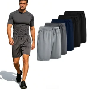 🩳 5-Pack Men’s Casual Drawstring Shorts – Breathable Summer Shorts in Multiple Colors