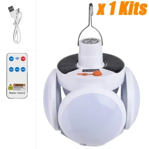 🌞 Solar Camping Light – Rechargeable 5-Mode LED Lantern