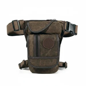 Canvas Drop Leg Bag – Outdoor Multi-Pocket Waist Pack for Travel, Hiking, Motorcycle & Cycling