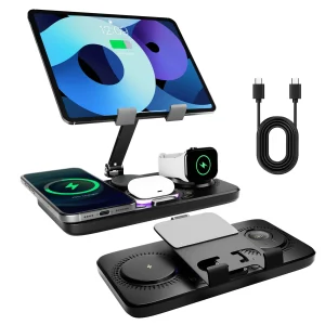 7-in-1 Wireless Charging Station – Fast Charging Hub with Clock & Night Light