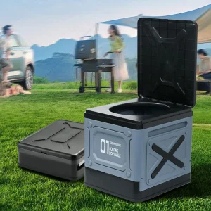 Camping Folding Toilet Commode – Heavy-Duty Portable Toilet with Storage Bag