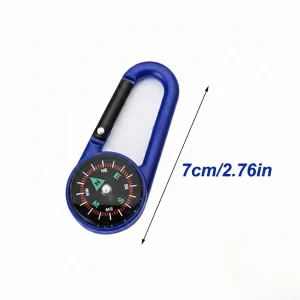 Outdoor Compass Carabiner Mini Camping Keychain – Survival Backpack Clip for Hiking, Travel & Everyday Adventure