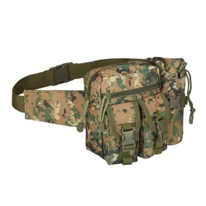 Tactical Men's Waist Pack – Nylon Hiking Belt Bag with Water Bottle & Phone Pouch for Camping, Hunting & Outdoor Adventures