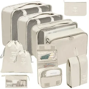 7/10-Piece Travel Organizer Storage Bags Set – Packing Cubes for Suitcases, Luggage & Travel Organization
