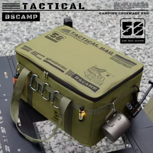 30L/42L/56L Insulated Waterproof Tactical Camping Storage Bag – Foldable Large Capacity Picnic & Cookware Organizer